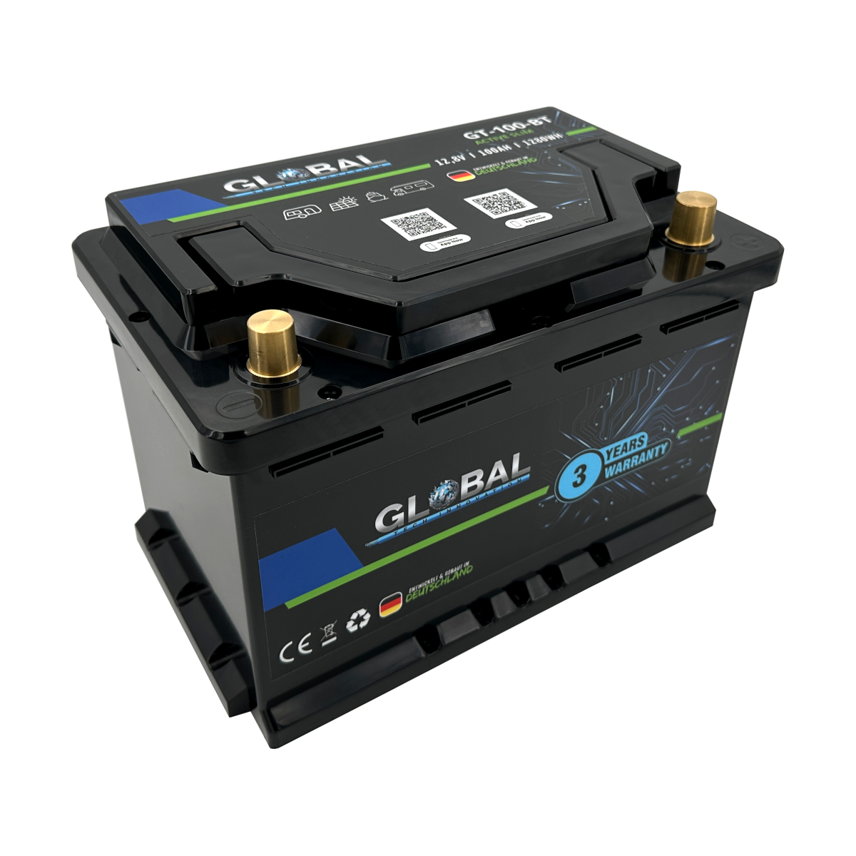 100Ah Lithium Batterie GT-100-BT Active Slim mit 5A Aktiv Balancer 0% PV