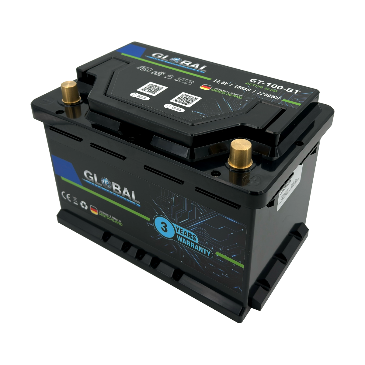 100Ah Lithium Batterie GT-100-BT Active Slim mit 5A Aktiv Balancer 0% PV